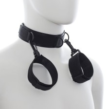 OHMAMA FETISH - COLLIER EN NYLON AVEC RETENUES POIGNETS