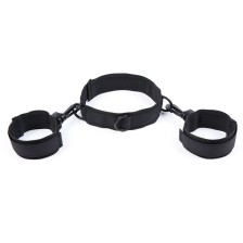 OHMAMA FETISH - NYLON COLLAR WITH WRIST RESTRAINTS