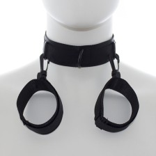 OHMAMA FETISH - COLLIER EN NYLON AVEC RETENUES POIGNETS