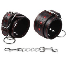 OHMAMA FETISH - WRIST RESTRAINTS WITH HEART INLAY