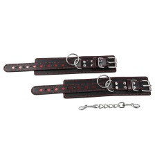 OHMAMA FETISH - WRIST RESTRAINTS WITH HEART INLAY