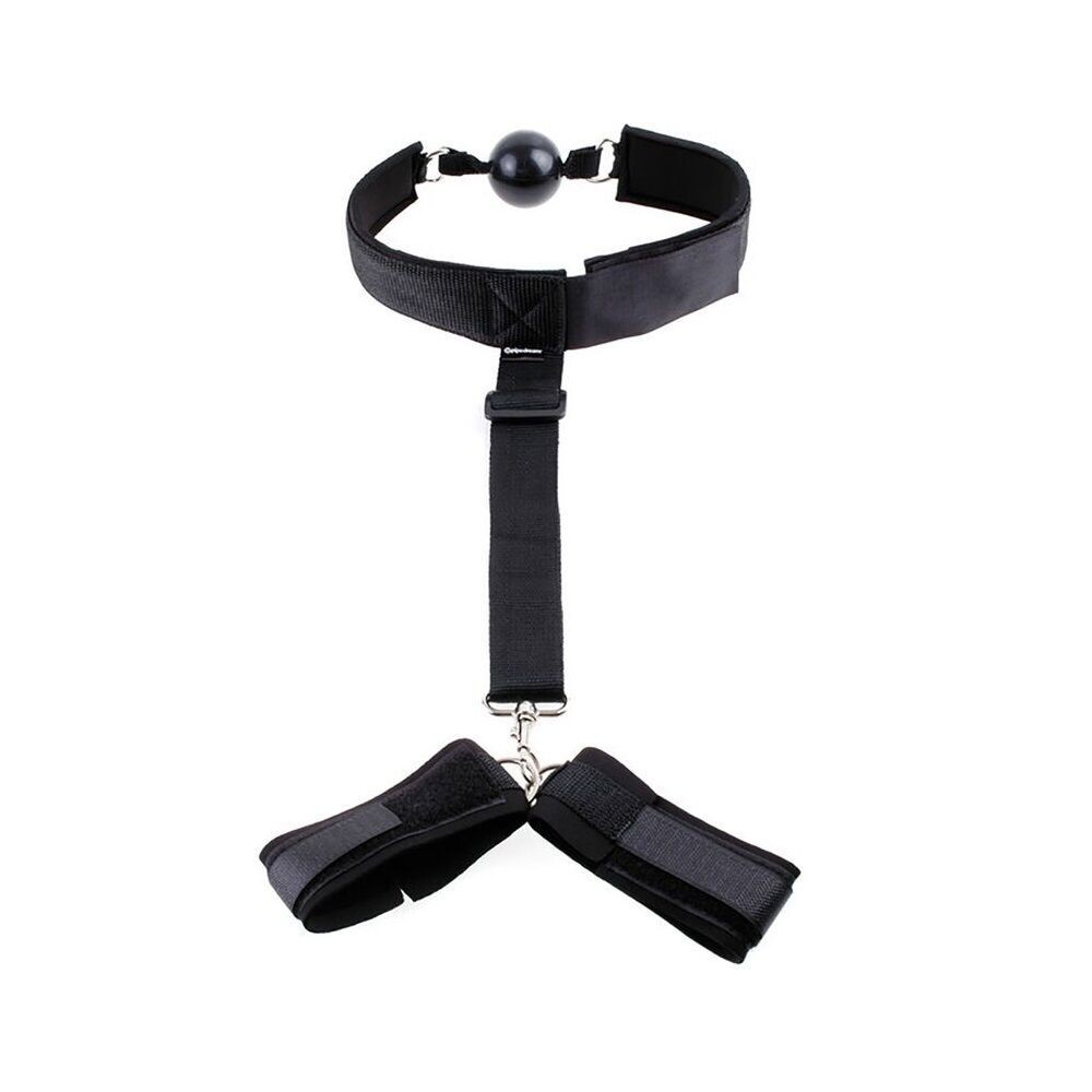 OHMAMA FETISH - NEOPRENE GAG WITH HAND CUFFS