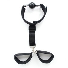 OHMAMA FETISH - NEOPRENE GAG WITH HAND CUFFS