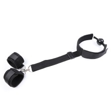 OHMAMA FETISH - NEOPRENE GAG WITH HAND CUFFS