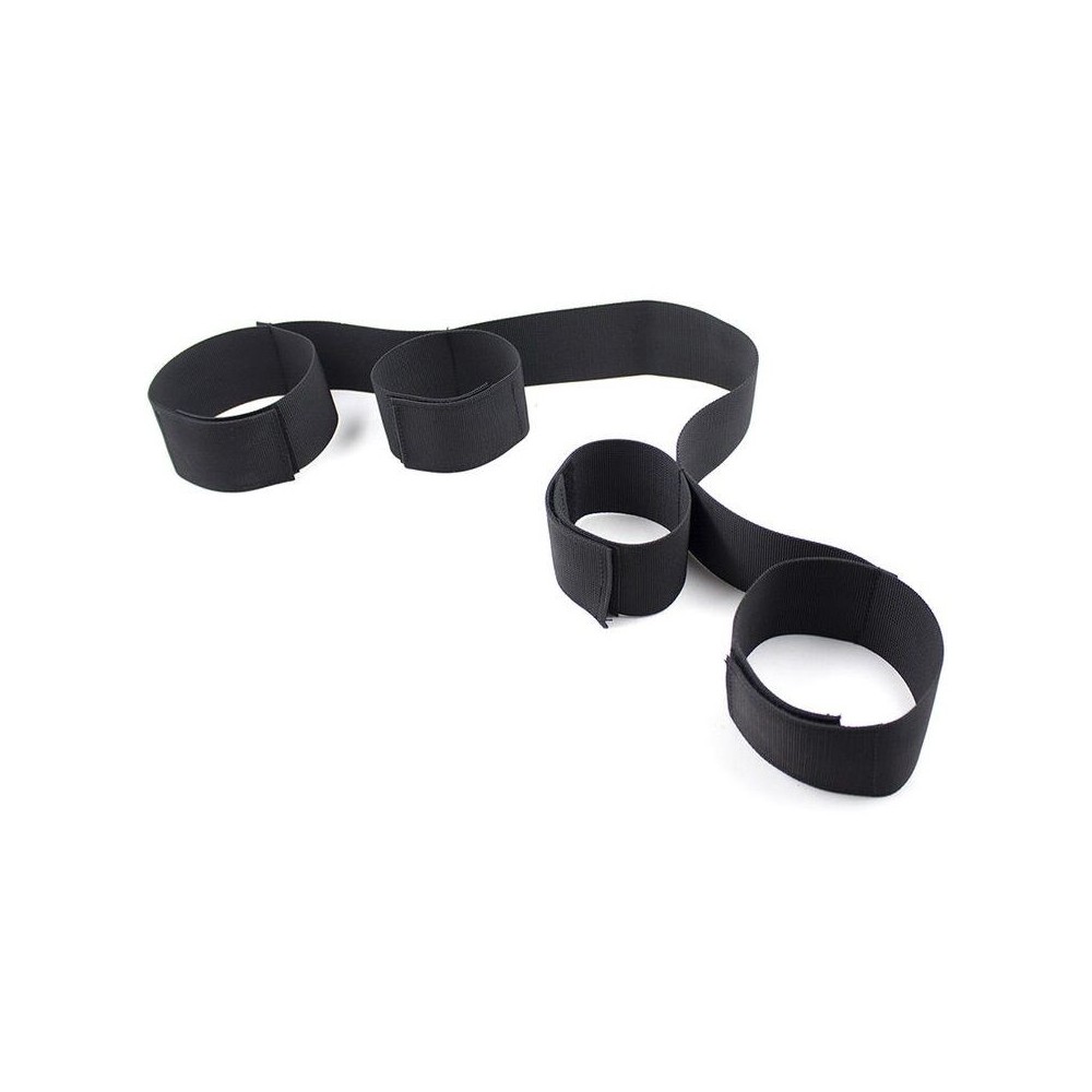 OHMAMA FETISH - SPREADER SOFT BAR FULL NYLON WRIST RESTRAINTS