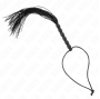 KINK - MINI SILIKONPEITSCHE MIT 6 SCHWARZEN PERLEN 26 CM