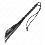 KINK - MINI FOUET EN SILICONE AVEC 6 BILLES NOIRES 26 CM