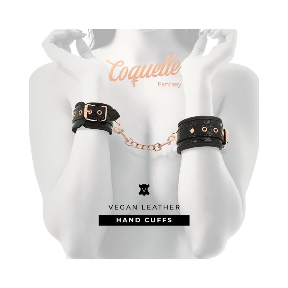 COQUETTE CHIC DESIRE - HANDSCHELLEN DER BLACK EDITION MIT NEOPRENFUTTER