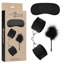 INTENSE - FETISH EROTIKSPIELSET 2 MIT HANDSCHELLEN, BLINDMASKE UND KITZEL