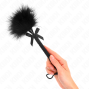 KINK - NYLON ROPE WAND WITH TICKLE FEATHERS AND BLACK BOW 25 CM