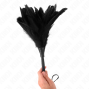 KINK - PLUMES DE POULET TICKLE EN FORME DE CORNE NOIRE 36 CM