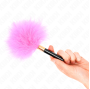 KINK - PLUMES TICKLE EN MÉTAL DORÉ FUCHSIA 18 CM