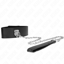 KINK - COLLIER AVEC CEINTURE 65 CM AVEC LARGE BRACELET NOIR AJUSTABLE 33,5-41 CM X 5 CM