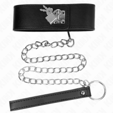 KINK - COLLIER AVEC CEINTURE 65 CM AVEC LARGE BRACELET NOIR AJUSTABLE 33,5-41 CM X 5 CM