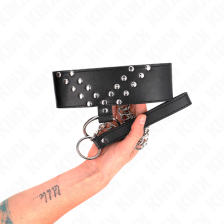 KINK - COLLIER AVEC CEINTURE 65 CM AVEC RIVET V RÉGLABLE 36-43 CM X 5 CM