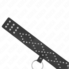 KINK - COLLANA 65 CM CON GUINZAGLIO CON BORCHIE ARGENTO MODELLO 3 REGOLABILE 36-43 CM X 5 CM