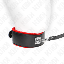 KINK - COLLIER AVEC CEINTURE 116 CM AVEC BRACELET EN CUIR ROUGE AJUSTABLE 40-48 CM X 6 CM