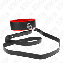 KINK - NECKLACE WITH BELT 116 CM WITH RED LEATHER STRAP ADJUSTABLE 40-48 CM X 6 CM