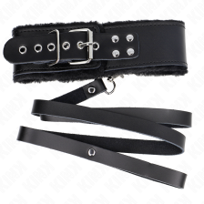 KINK - NECKLACE WITH BELT 116 CM WITH BLACK LEATHER STRAP ADJUSTABLE 40-48 CM X 6 CM