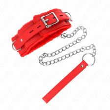 KINK - COLAR COM TRELA 65 CM COM RESTRIÇÕES VERMELHO 36-42 CM X 5,5 CM