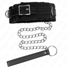 KINK - COLAR COM TRELA 65 CM COM RESTRIÇÕES PRETO 36-42 CM X 5,5 CM