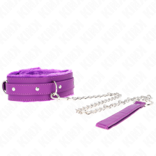 KINK - COLLIER AVEC LAISSE 65 CM AVEC RESTRICTIONS VIOLET 36-42 CM X 5,5 CM