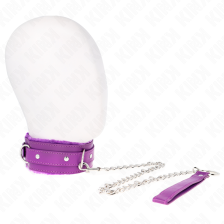 KINK - COLLAR WITH LEASH 65 CM WITH RESTRICTIONS PURPLE 36-42 CM X 5.5 CM