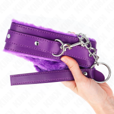 KINK - COLAR COM TRELA 65 CM COM RESTRIÇÕES ROXO 36-42 CM X 5,5 CM