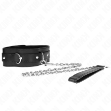 KINK - HALSBAND MIT GÜRTEL 65 CM MIT RIEMEN SCHWARZ 54 X 4,5 CM