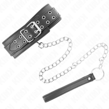 KINK - NECKLACE WITH STRAP 65 CM SILVER BUCKLES ADJUSTABLE 33-46 CM X 5.5 CM