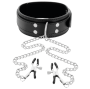 DARKNESS - COLLAR WITH NIPPLE CLAMPS BLACK