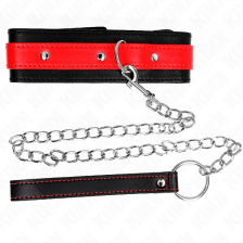 KINK - COLLANA CON CINTURINO ROSSO 65 CM REGOLABILE 36-43 CM X 5 CM