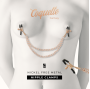 COQUETTE CHIC DESIRE - CLIPS PER CAPEZZOLI IN METALLO FANTASIA CON CATENA