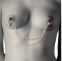 COQUETTE CHIC DESIRE - CLIPS PER CAPEZZOLI IN METALLO FANTASIA CON CATENA
