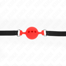 KINK - BÂTON ENTIEREMENT SILICONE 55 x 2 CM AVEC BOULE 4,5 CM TAILLE M ROUGE AJUSTABLE 35-51 CM