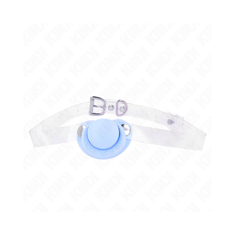 KINK - LIGHT BLUE PACIFIER SHAPED GAG 5.5 x 4 CM ADJUSTABLE 43-60 CM