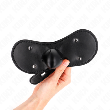 KINK - MASQUE BOUCLES BALL GAG AVEC SERRURE RÉGLABLE 42-60 CM