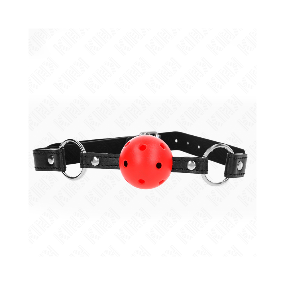 KINK - HOHL, HART, ROTER BALL, 4,5 CM, GAG, MODELL 1, 63,5 X 2 CM