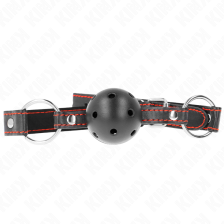 KINK - BALL GAG HOLLOW HARD NERO MODELLO 2 65 x 2,5 CM