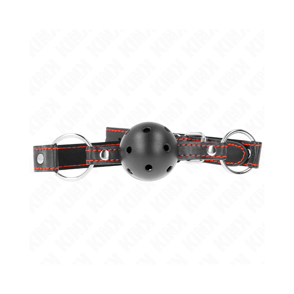 KINK - BALL GAG HOLLOW HARD NERO MODELLO 2 65 x 2,5 CM