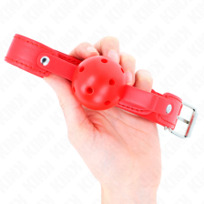 KINK - RED BREATHABLE BALL 4.5 CM GAG 65 x 2.5 CM