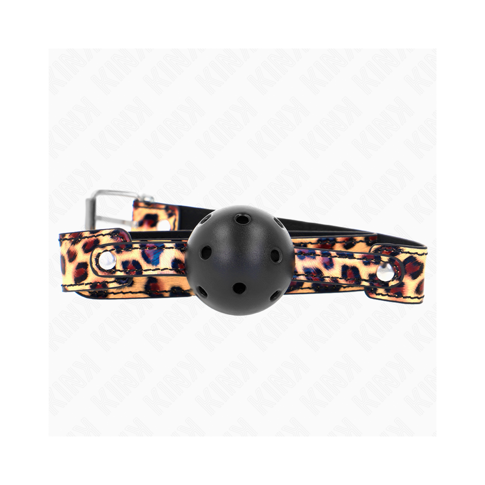 KINK - LEOPARD BREATHABLE BALL 4.5 CM GAG 65 x 2.5 CM