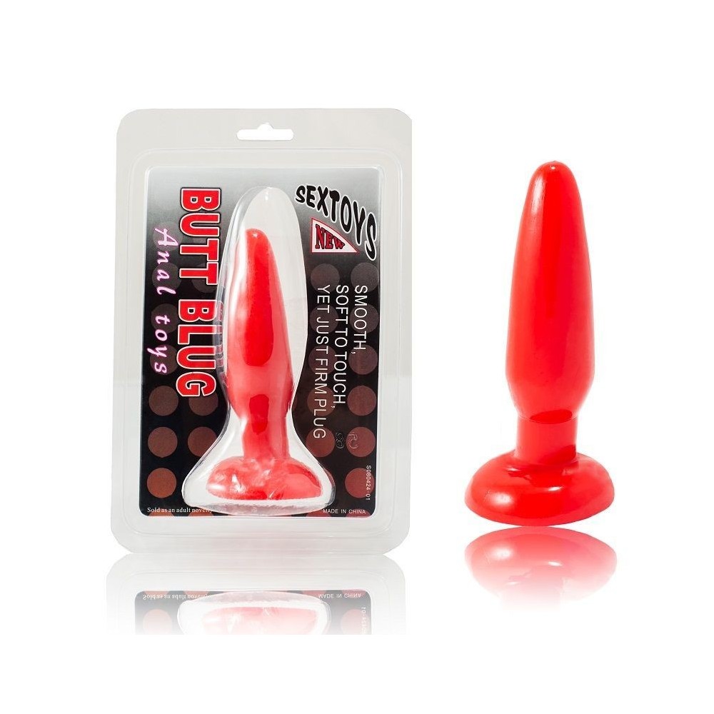 BAILE - PLUG ANAL PEQUENO VERMELHO 15 CM