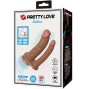 PRETTY LOVE - HULBERT DOPPELTER REALISTISCHER DILDO MIT VIBRATION MULATO