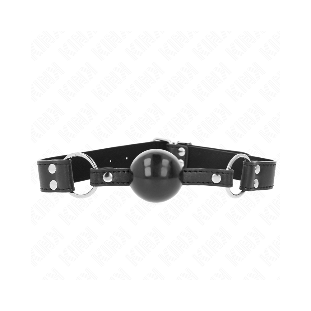 KINK - SOFT AND SOLID BALL 4 CM GAG WITH LEATHERETTE STRAP 62 x 2.5 CM ADJUSTABLE 42-58 CM