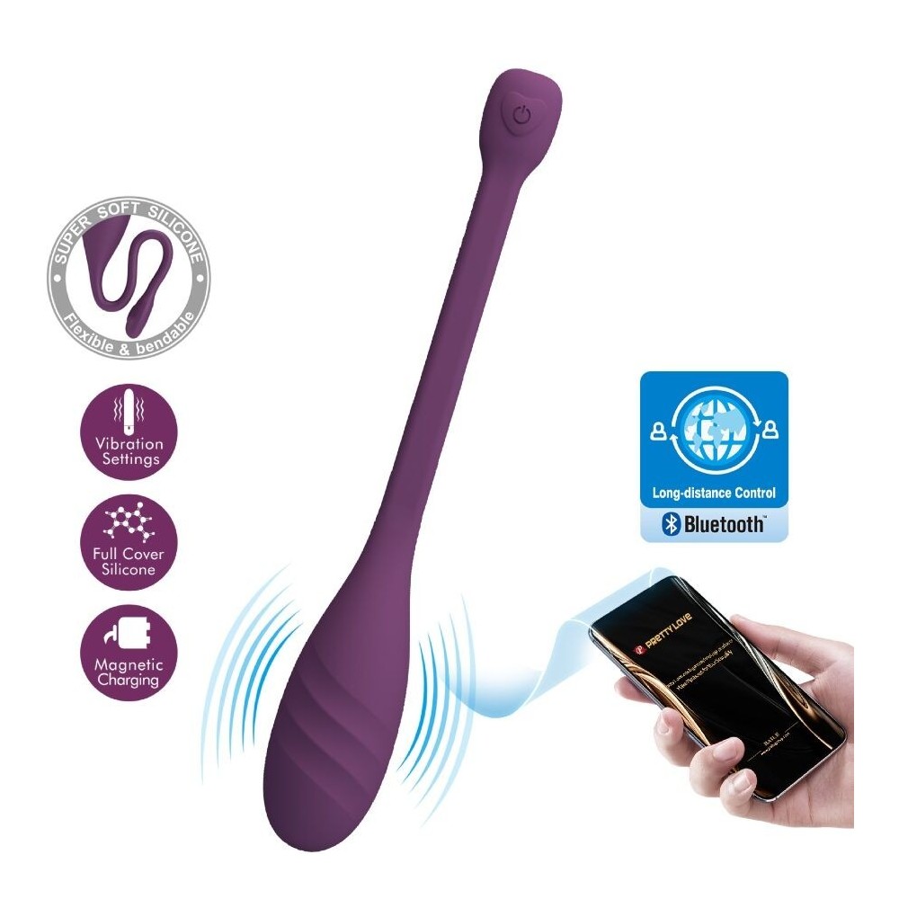 PRETTY LOVE - VIBRATEUR CONTRÔLÉ PAR APPLICATION LEVIATHAN VIOLET