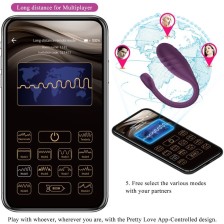 PRETTY LOVE - VIBRATORE CONTROLLATO DA APP LEVIATHAN VIOLA