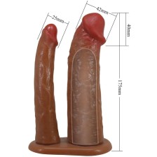 PRETTY LOVE - KEAVEN HARNESS BRIEFS UNIVERSAL & COMFORTABLE DOUBLE DILDO