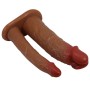 PRETTY LOVE - MANCHON DOUBLE PÉNIS YAIRON AVEC EXTENSION DE 4 CM MULÂTRE