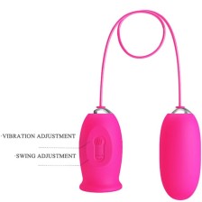PRETTY LOVE - OVO VIBRADOR DAISY + LÍNGUA ESTIMULANTE DE CLITÓRIS ROSA